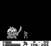 une photo d'Ã©cran de Castlevania 2 - Belmont s Revenge sur Nintendo Game Boy